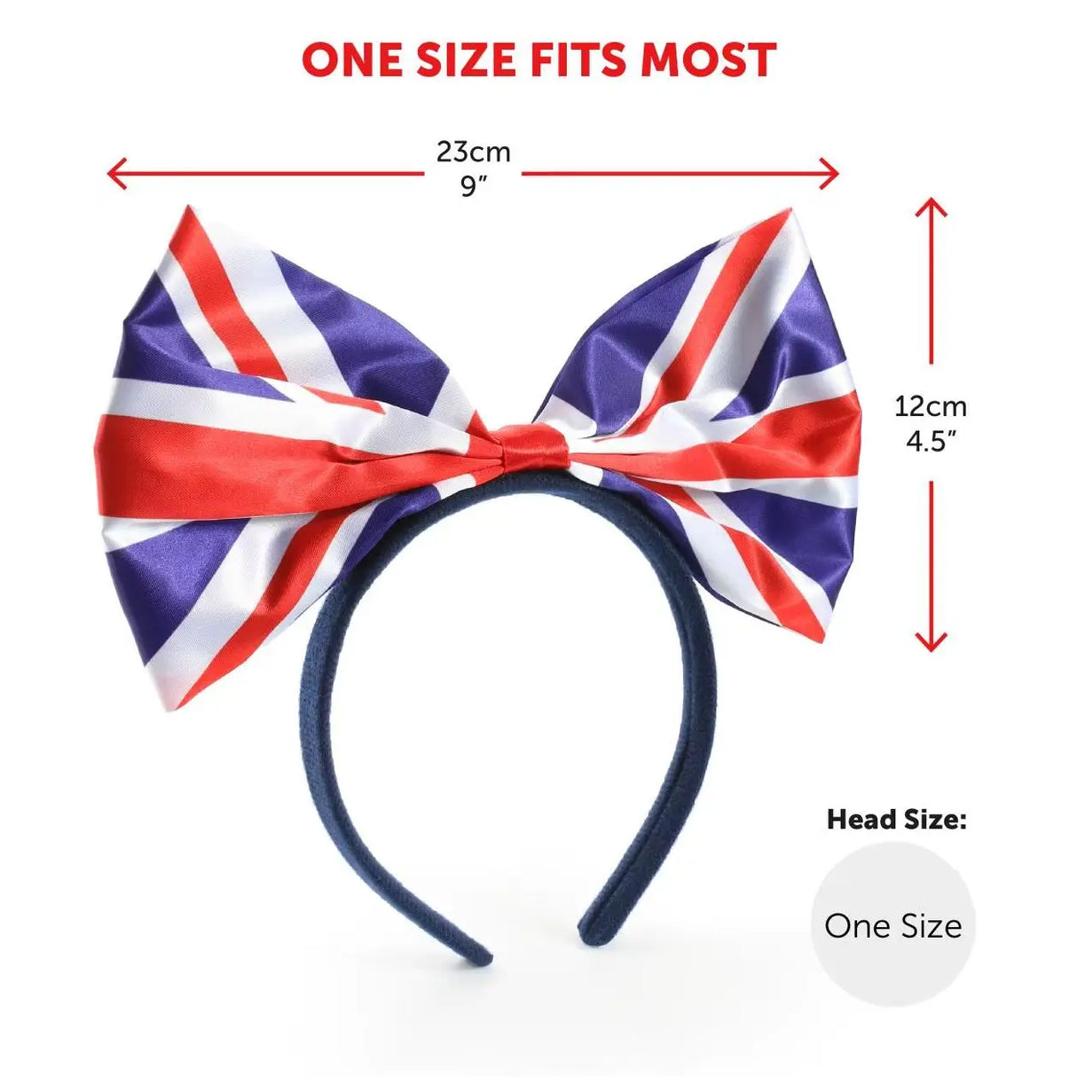 Union Flag Bow Headband – Classic 40s-Inspired Hair Accessory in Multi UK