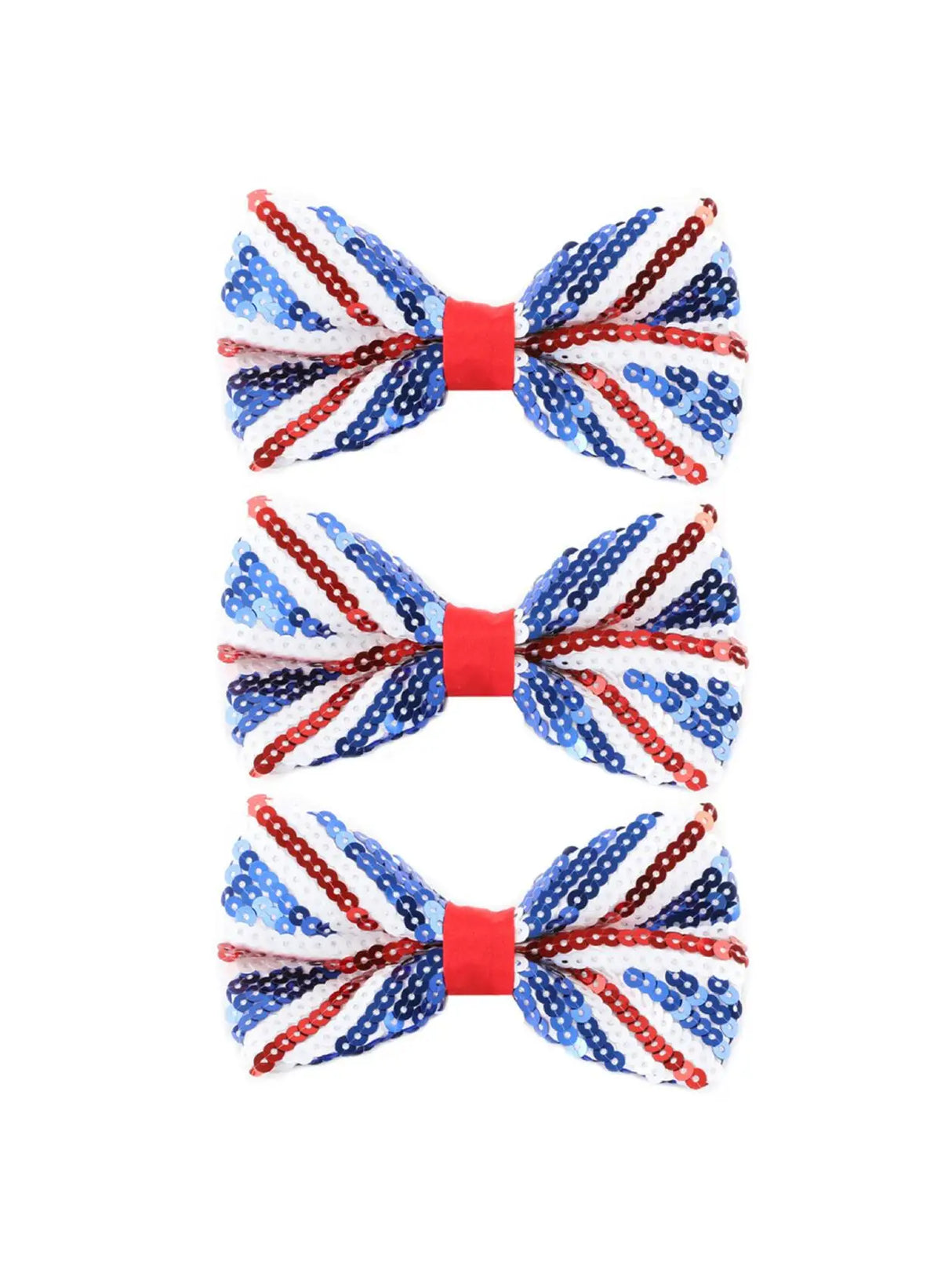Union Flag Sequin Bow Tie – Sparkly Patriotic Accessory in Multipacks UK