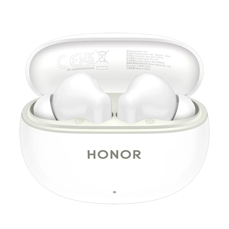 HONOR Earbuds X10 Lite,42dB Deep ANC,12.4mm Ultra-Large Speaker,45-Hour Battery Life,AI Translation, TWS, White