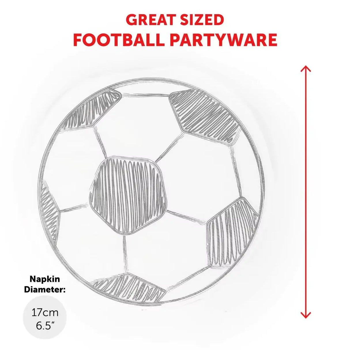 40pc England Football Party Set - 10 Plates, 10 Cups & 20 Football Napkins - Perfect for English Football Events & Celebrations!