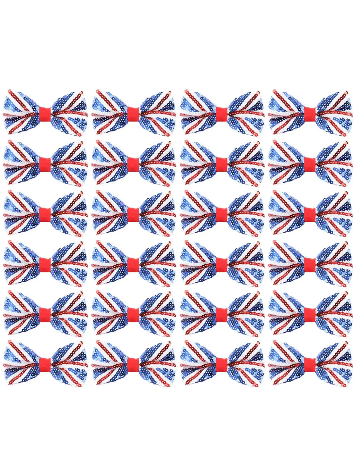 Union Flag Sequin Bow Tie – Sparkly Patriotic Accessory in Multipacks UK