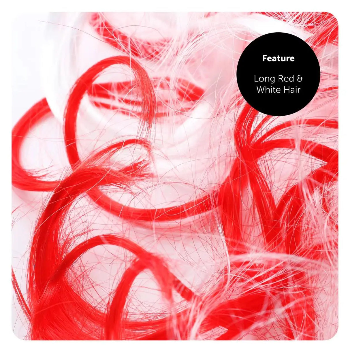 Football Hat - Red & White Football Hat with Attached Red & White Hair - Adults Sports Supporters World Cup Euros Accessory