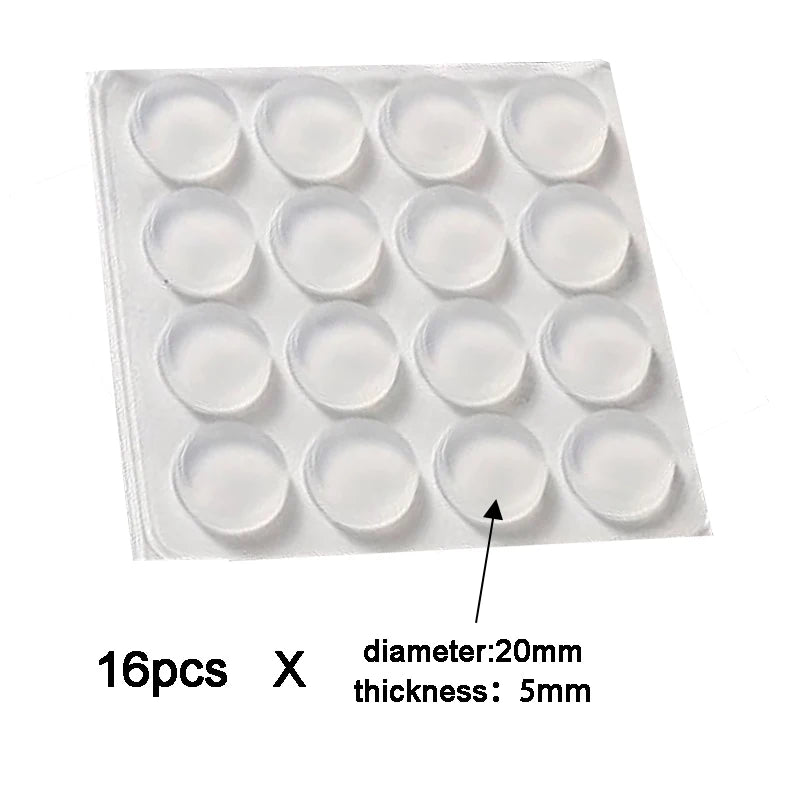 100Pcs Soft Silicone Rubber Anti Slip Bumpers Feet Pads Damper Buffer Cabinet Bumpers Silicone Furniture Pads Drawer Door Pad