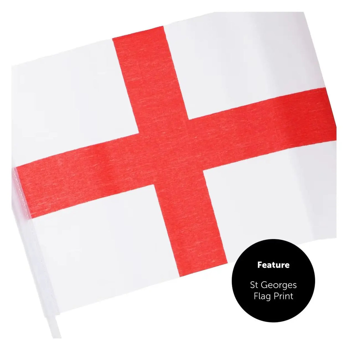 Pack of 12 St George England Hand-Waving Flags - 20x15cm Flags on 35cm Sticks, Perfect for Sports Events, National Celebrations
