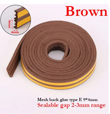 5M Type DIEP Self Adhesive Door Sealing Strips Self Adhesive Window Foam Wind Waterproof Dustproof Sound Insulation Strip Tools