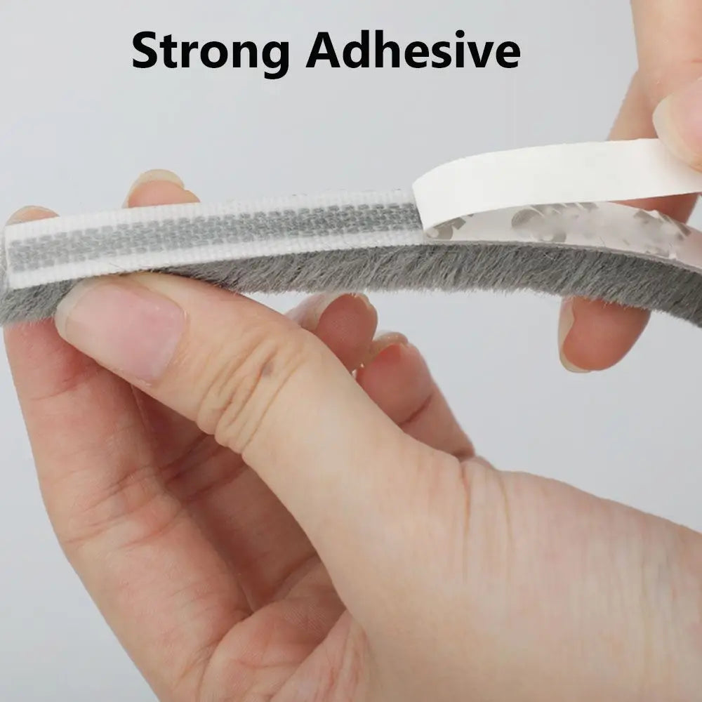 5 Metre Self Adhesive Draught Prevention Sealing Brush Strip for Doors and Windows