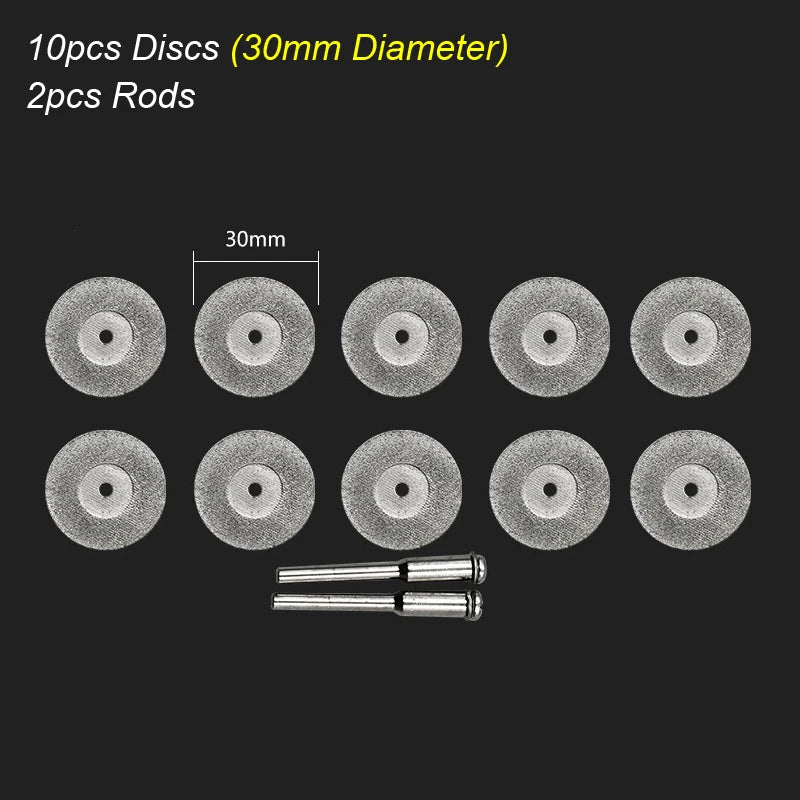 Diamond Cutting Disc Wheels Rotary Tool Circular Saw Blade for Dremel Mini Drill Mandrel Cutoff Wood Stone Plastic Glass Tile
