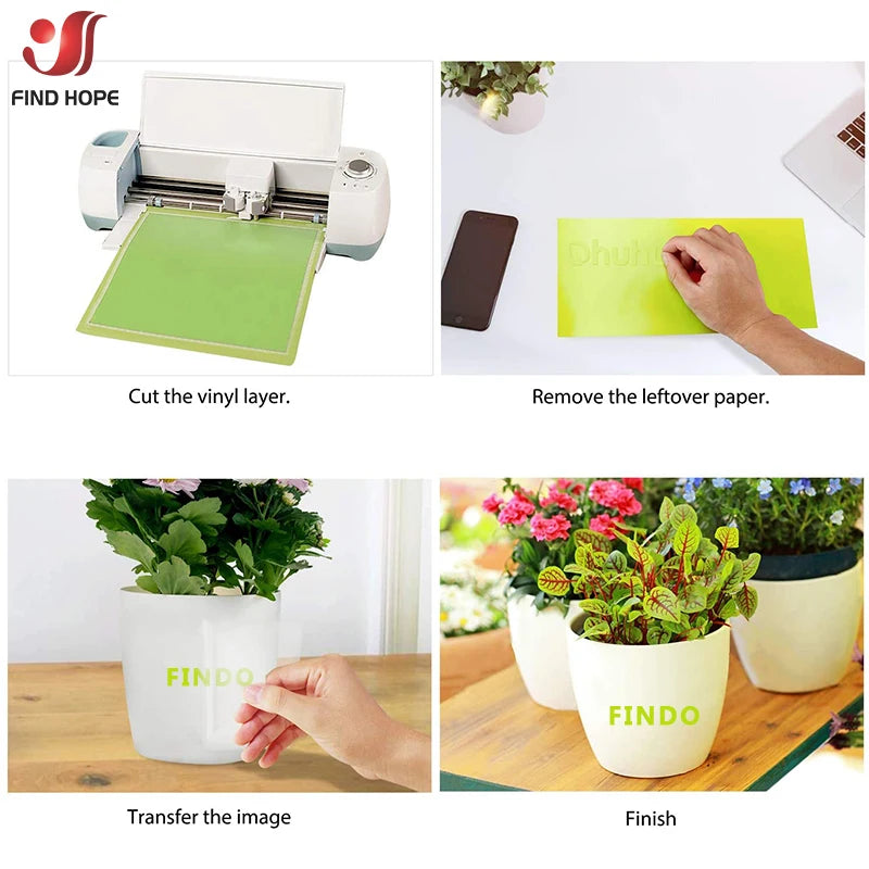 Glossy Self Adhesive Vinyl Premium Craft cut Film for Outdoor Decor Sticker Cutter Car Wall Lettering Film DIY 30*25cm/100cm