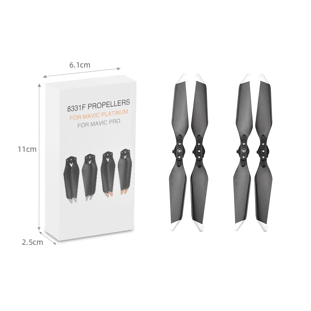 8 Pieces Replacement 8331 Low Noise Propeller for DJI MAVIC PRO Platinum Drone Spare Parts Props Folding Blade Accessories Wing