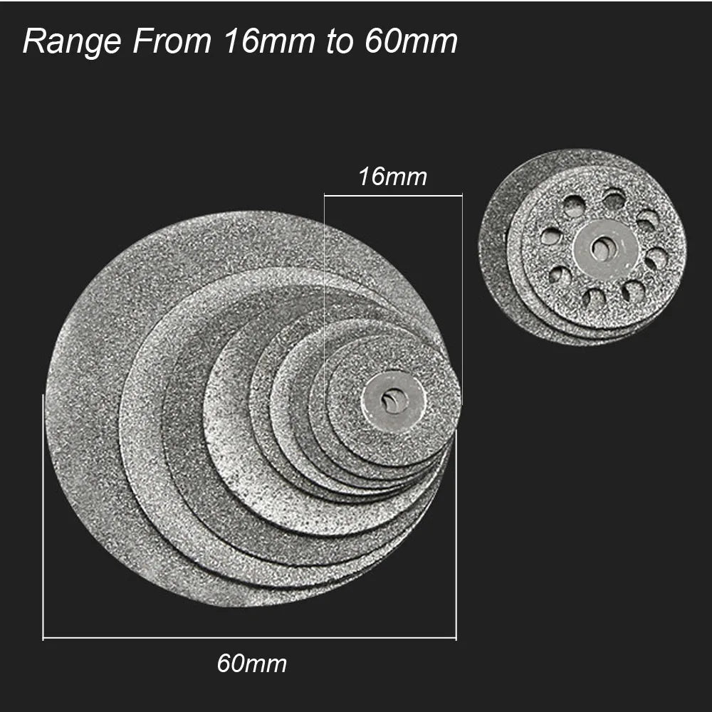 Diamond Cutting Disc Wheels Rotary Tool Circular Saw Blade for Dremel Mini Drill Mandrel Cutoff Wood Stone Plastic Glass Tile