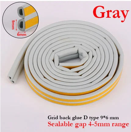 5M Type DIEP Self Adhesive Door Sealing Strips Self Adhesive Window Foam Wind Waterproof Dustproof Sound Insulation Strip Tools