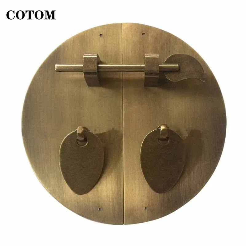 12/15/18/20CM Classic Furniture Handle Brass Round Face Plate Back Plate Cabinet Knobs and Handles Home Improvement