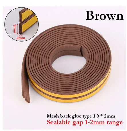 5M Type DIEP Self Adhesive Door Sealing Strips Self Adhesive Window Foam Wind Waterproof Dustproof Sound Insulation Strip Tools