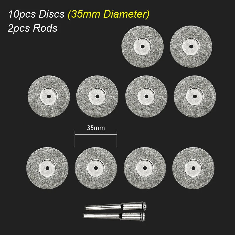 Diamond Cutting Disc Wheels Rotary Tool Circular Saw Blade for Dremel Mini Drill Mandrel Cutoff Wood Stone Plastic Glass Tile