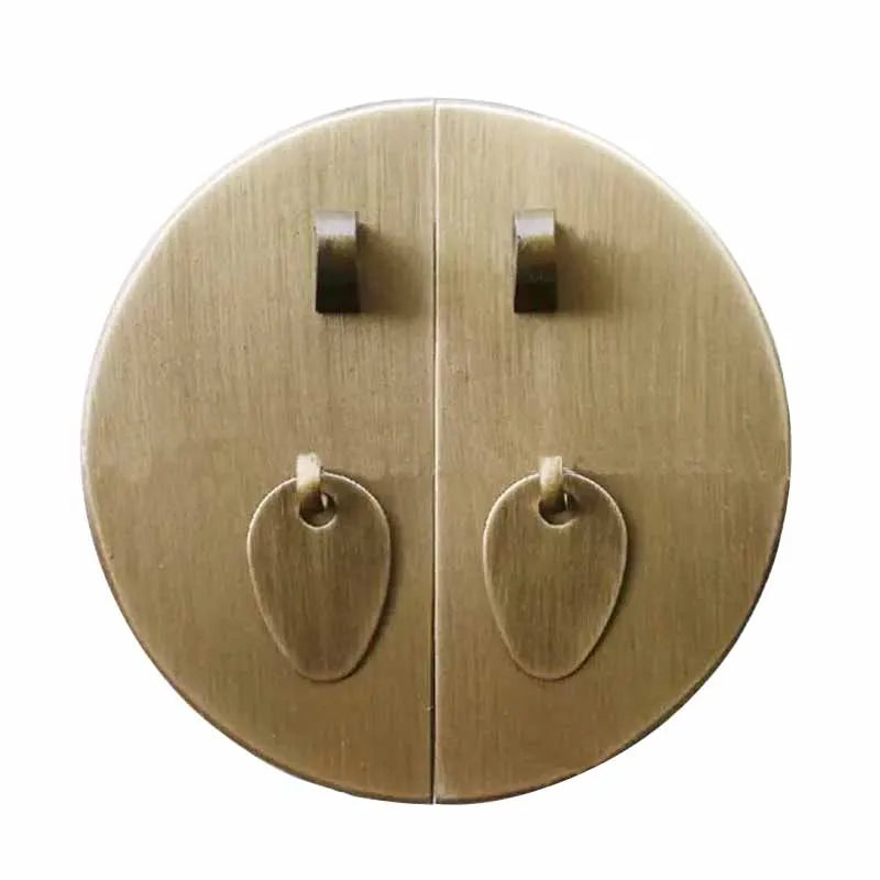 12/15/18/20CM Classic Furniture Handle Brass Round Face Plate Back Plate Cabinet Knobs and Handles Home Improvement