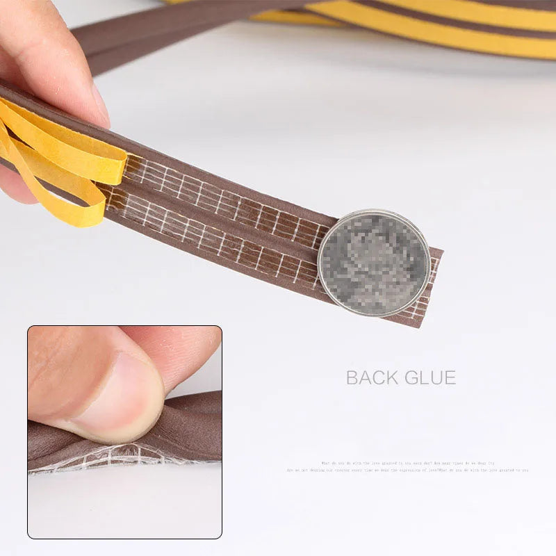 5M Type DIEP Self Adhesive Door Sealing Strips Self Adhesive Window Foam Wind Waterproof Dustproof Sound Insulation Strip Tools