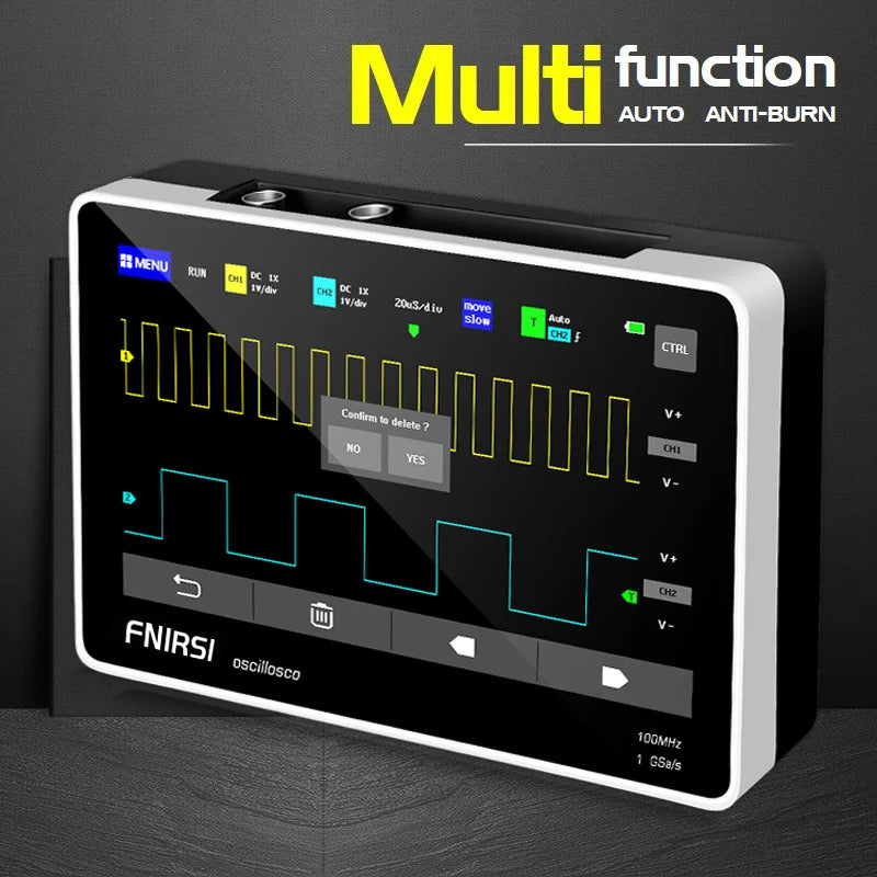 FNIRSI-1013D Digital Tablet Oscilloscope Dual Channel 100M Bandwidth 1GS Sampling Rate 7 Inches Mini Tablet Digital Oscilloscope