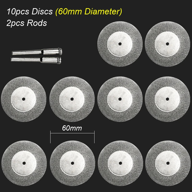 Diamond Cutting Disc Wheels Rotary Tool Circular Saw Blade for Dremel Mini Drill Mandrel Cutoff Wood Stone Plastic Glass Tile