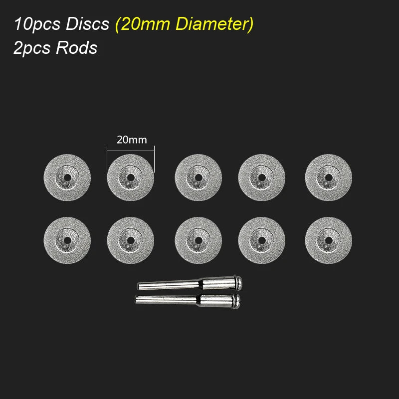 Diamond Cutting Disc Wheels Rotary Tool Circular Saw Blade for Dremel Mini Drill Mandrel Cutoff Wood Stone Plastic Glass Tile