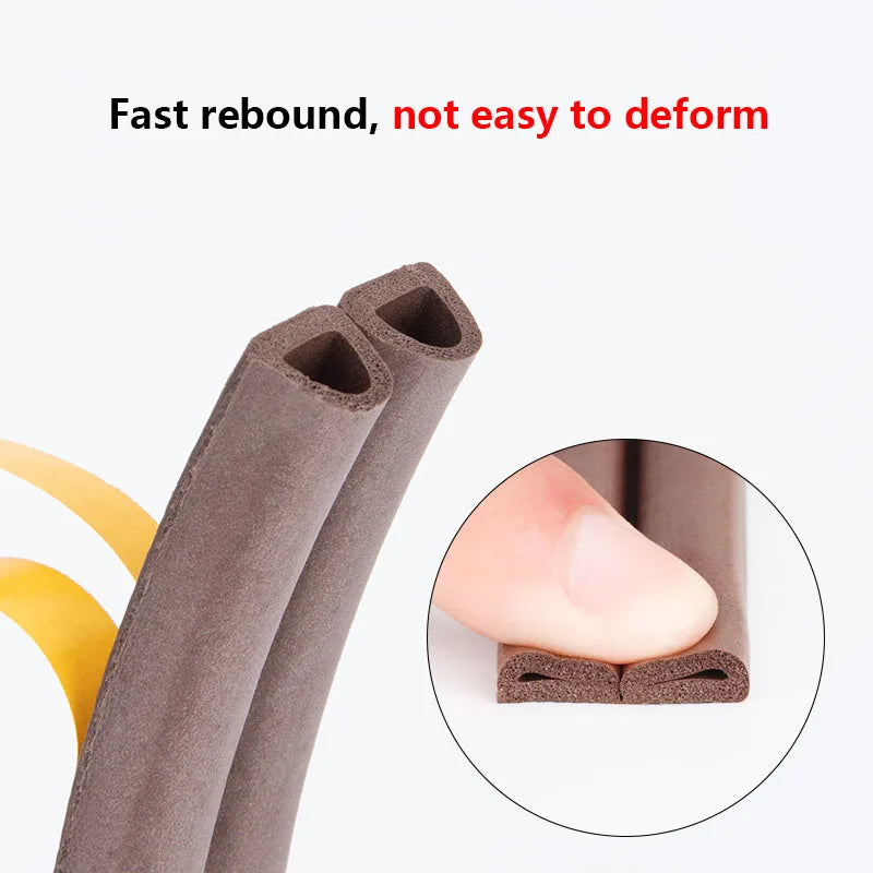 5M Type DIEP Self Adhesive Door Sealing Strips Self Adhesive Window Foam Wind Waterproof Dustproof Sound Insulation Strip Tools