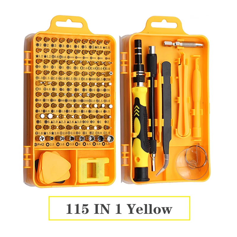 115 in 1 Precision Screwdrivers Set Multifunctional Mini Repair Hand Tools Kit Set for Computer, Laptop, Cell Phone, PC, MacBook