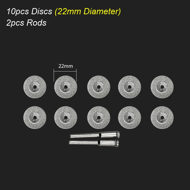 Diamond Cutting Disc Wheels Rotary Tool Circular Saw Blade for Dremel Mini Drill Mandrel Cutoff Wood Stone Plastic Glass Tile
