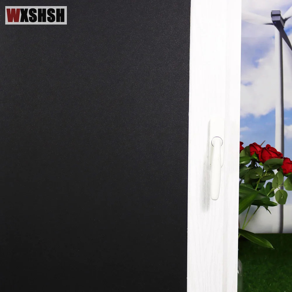 Non-transparent Anti-UV Static Cling Black Color Window Film Frosted Privacy No Glue DIY Decorative Film Raamfolie Drop-Shipping