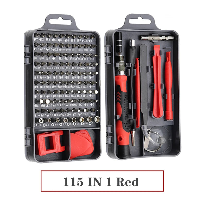 115 in 1 Precision Screwdrivers Set Multifunctional Mini Repair Hand Tools Kit Set for Computer, Laptop, Cell Phone, PC, MacBook