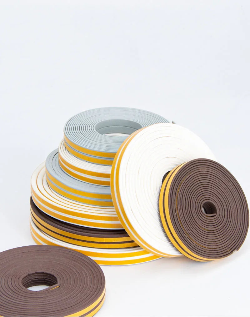 5M Type DIEP Self Adhesive Door Sealing Strips Self Adhesive Window Foam Wind Waterproof Dustproof Sound Insulation Strip Tools