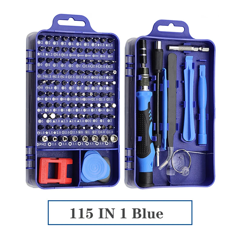 115 in 1 Precision Screwdrivers Set Multifunctional Mini Repair Hand Tools Kit Set for Computer, Laptop, Cell Phone, PC, MacBook