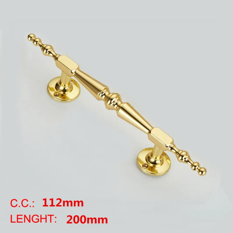 1pcs Gold Solid Wooden Door Sliding Door Wardrobe Door Handle Cabinet Drawer Handle Knobs Hardware Design 1pcs