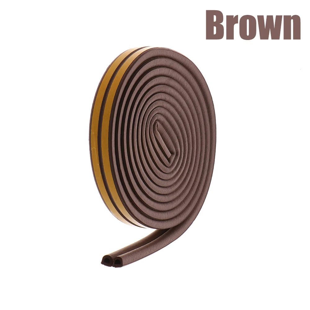 5/10M Anti Collision Foam Draught Excluder Soundproof Self Adhesive Window Door Seal Strip Home Hardware