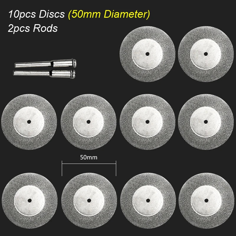 Diamond Cutting Disc Wheels Rotary Tool Circular Saw Blade for Dremel Mini Drill Mandrel Cutoff Wood Stone Plastic Glass Tile
