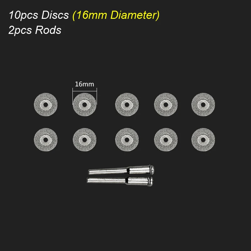 Diamond Cutting Disc Wheels Rotary Tool Circular Saw Blade for Dremel Mini Drill Mandrel Cutoff Wood Stone Plastic Glass Tile