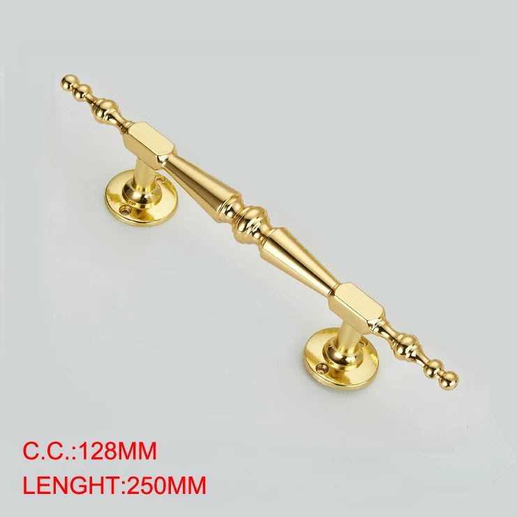 1pcs Gold Solid Wooden Door Sliding Door Wardrobe Door Handle Cabinet Drawer Handle Knobs Hardware Design 1pcs