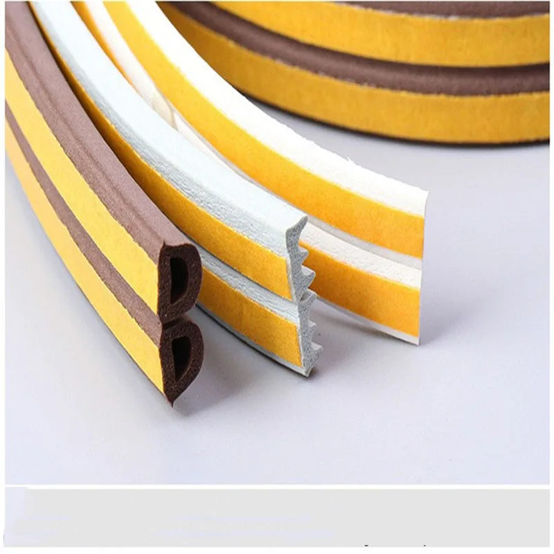 5M Type DIEP Self Adhesive Door Sealing Strips Self Adhesive Window Foam Wind Waterproof Dustproof Sound Insulation Strip Tools