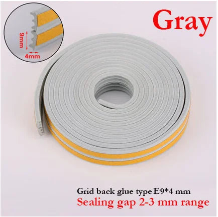 5M Type DIEP Self Adhesive Door Sealing Strips Self Adhesive Window Foam Wind Waterproof Dustproof Sound Insulation Strip Tools