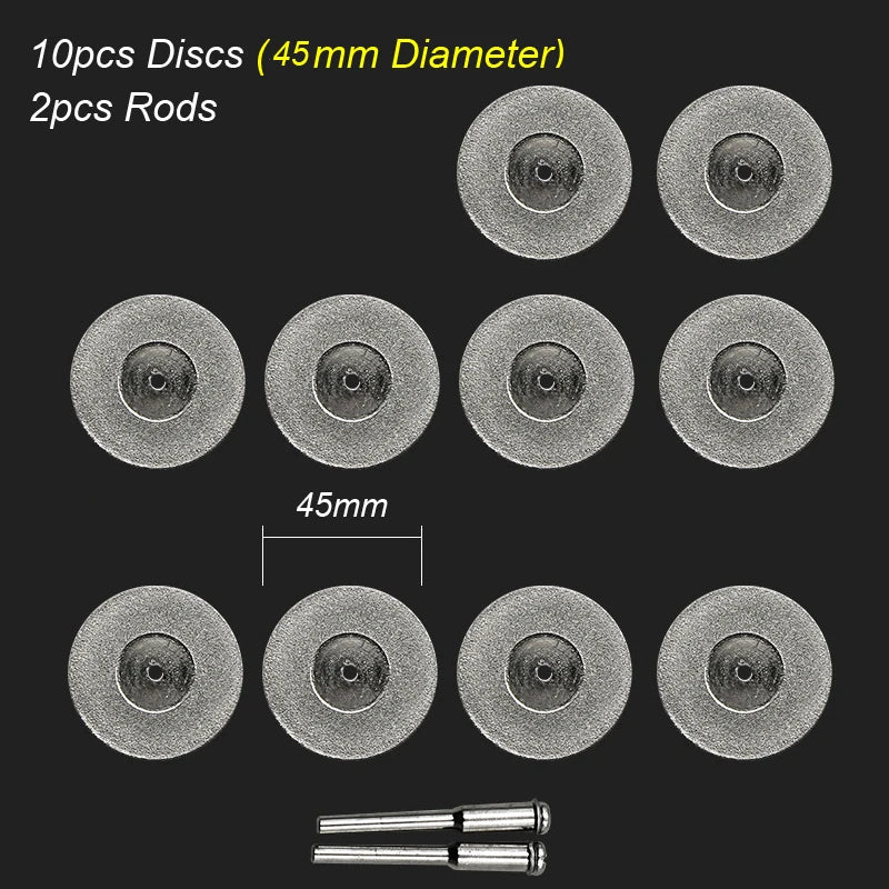 Diamond Cutting Disc Wheels Rotary Tool Circular Saw Blade for Dremel Mini Drill Mandrel Cutoff Wood Stone Plastic Glass Tile
