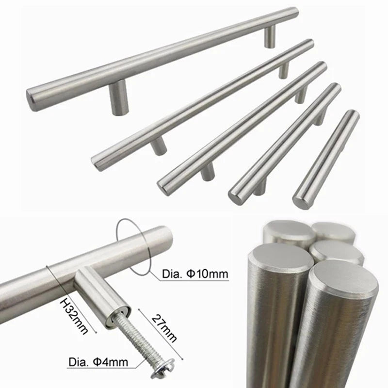 Stainless Steel Handles For Cabinets And Drawers Kitchen Handles Bathroom Cabinets handles Cabinet Metal Furniture Handles