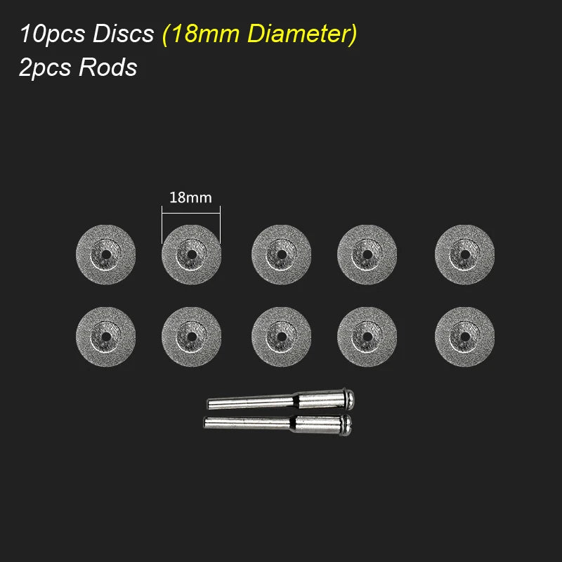 Diamond Cutting Disc Wheels Rotary Tool Circular Saw Blade for Dremel Mini Drill Mandrel Cutoff Wood Stone Plastic Glass Tile