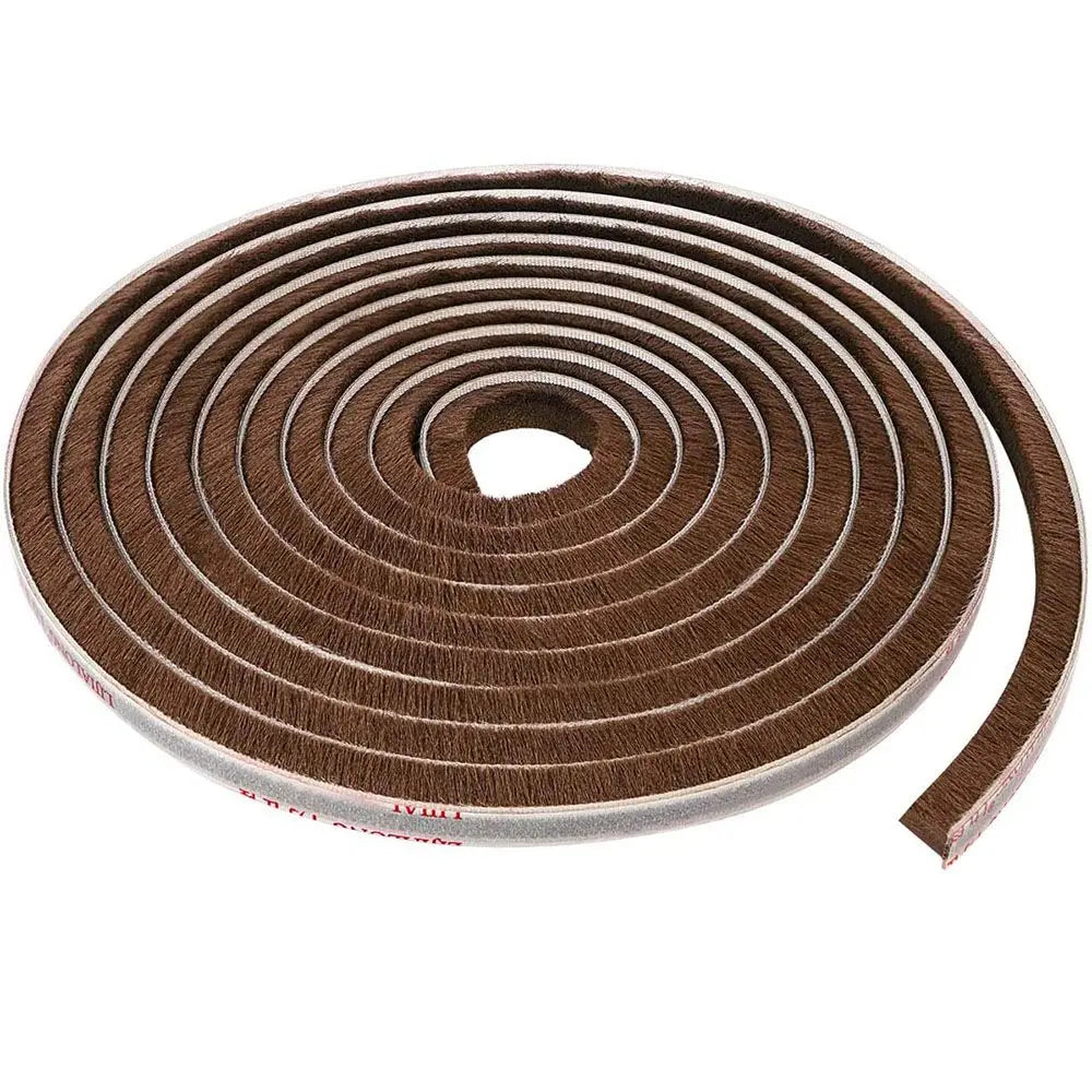 5 Metre Self Adhesive Draught Prevention Sealing Brush Strip for Doors and Windows