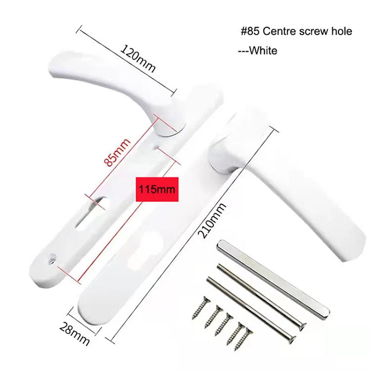 Narrow Universal Security Sliding Door Handle Size 85mm 92mm Aluminium Alloy Door Handle Panel Room Door Panel Security Locks