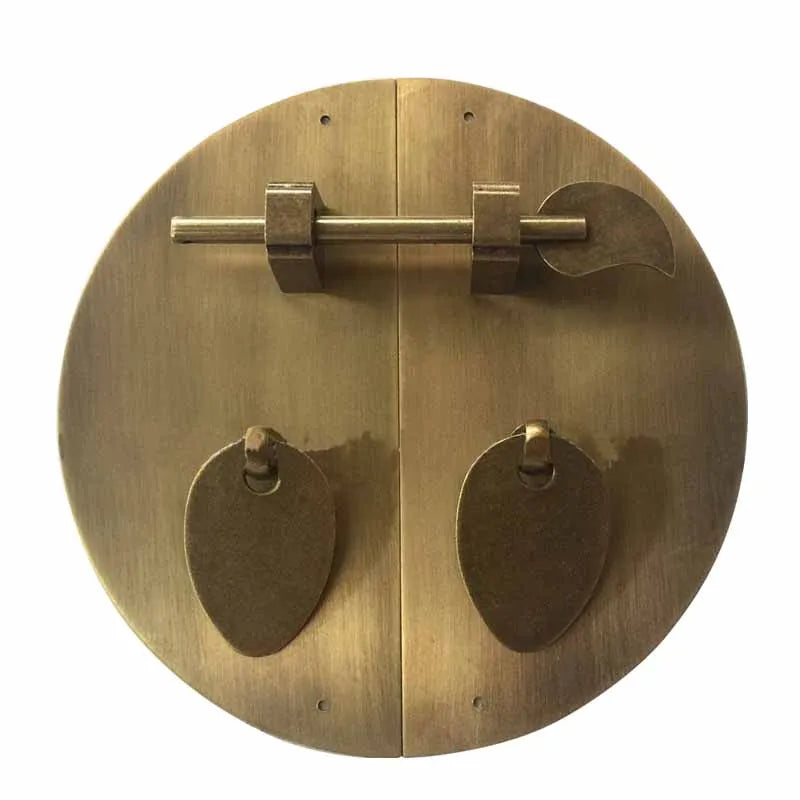 12/15/18/20CM Classic Furniture Handle Brass Round Face Plate Back Plate Cabinet Knobs and Handles Home Improvement