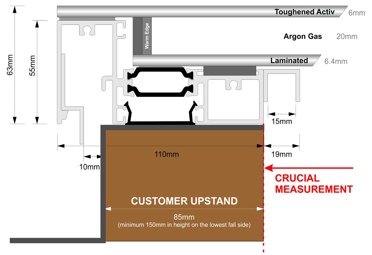 Thermally Efficient Rooflight With Modern Flat Edge Glass Design