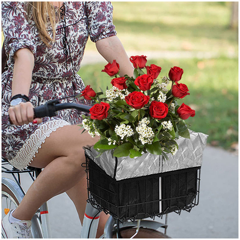 Factory wholesale bicycle basket waterproof lining waterproof dust cover bicycle basket protection cover