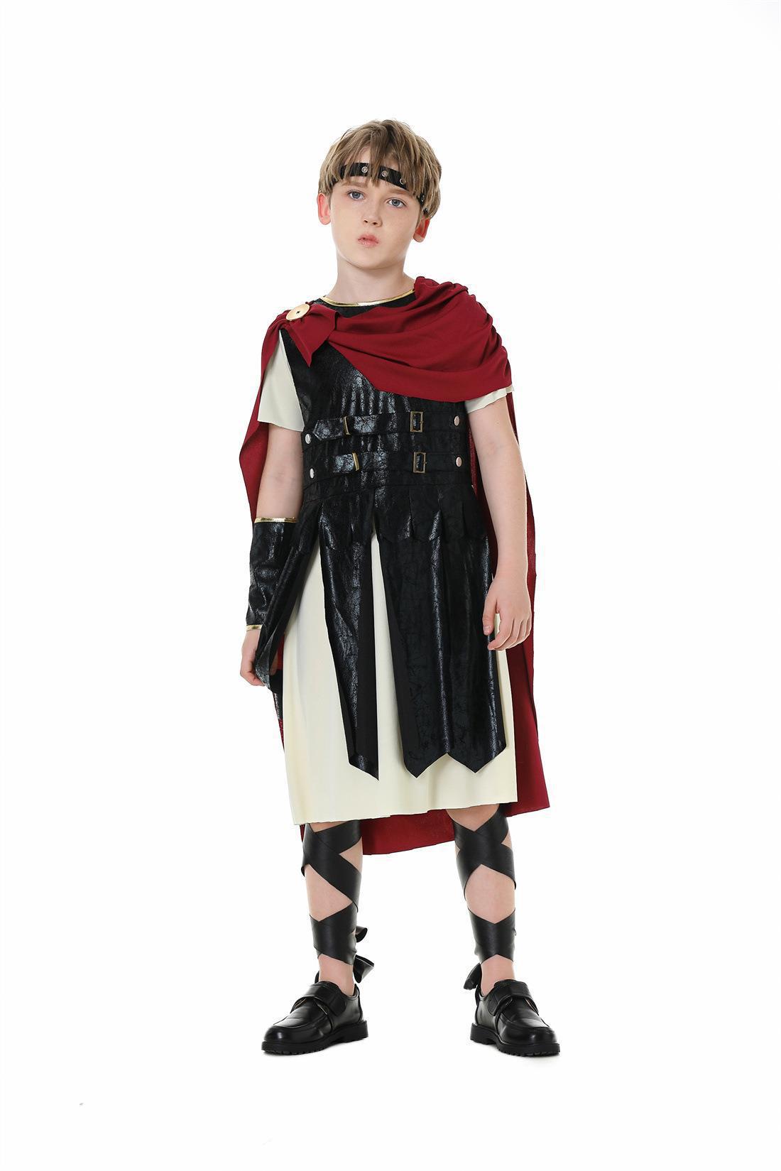 Subaru Halloween Ancient Roman Warrior Shield Sword Gladiator Cosplay Role Play Costume Parent-Child Outfit