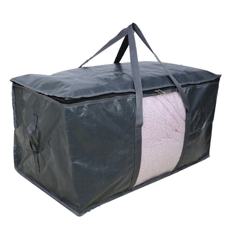 Cross-border pe portable transparent woven bag moving large capacity storage bag cotton quilt storage bag luggage bag packing bag