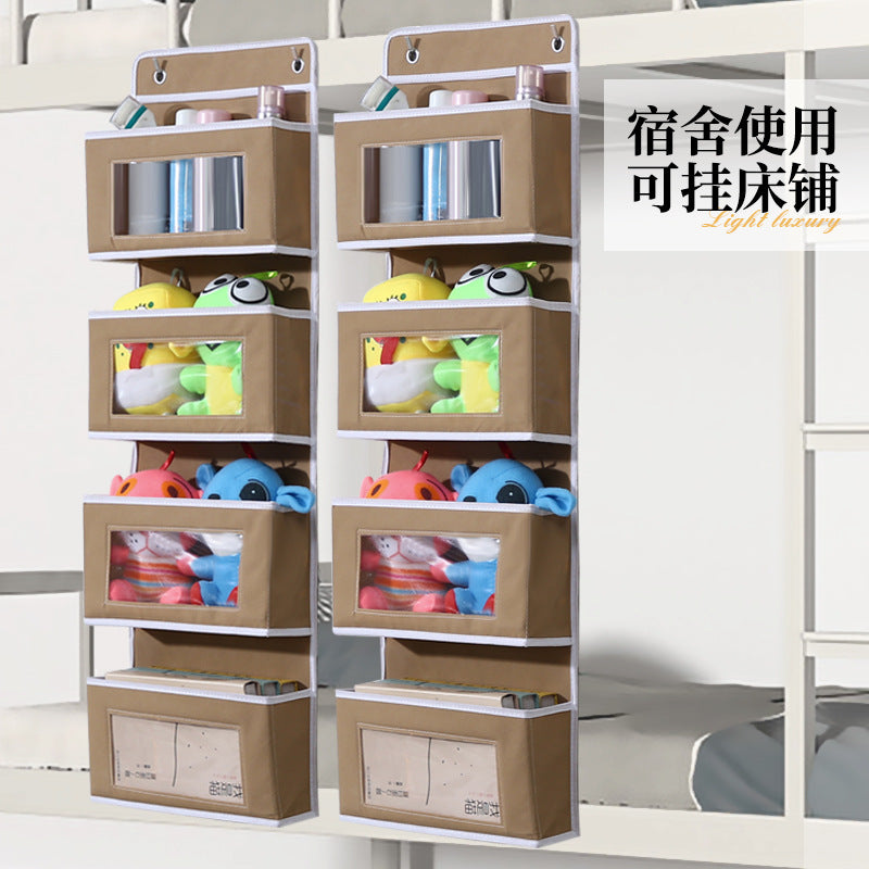 Fabric multi-layer storage hanging bag wall hanging door sundries storage bag dormitory upper hanging storage bag wholesale