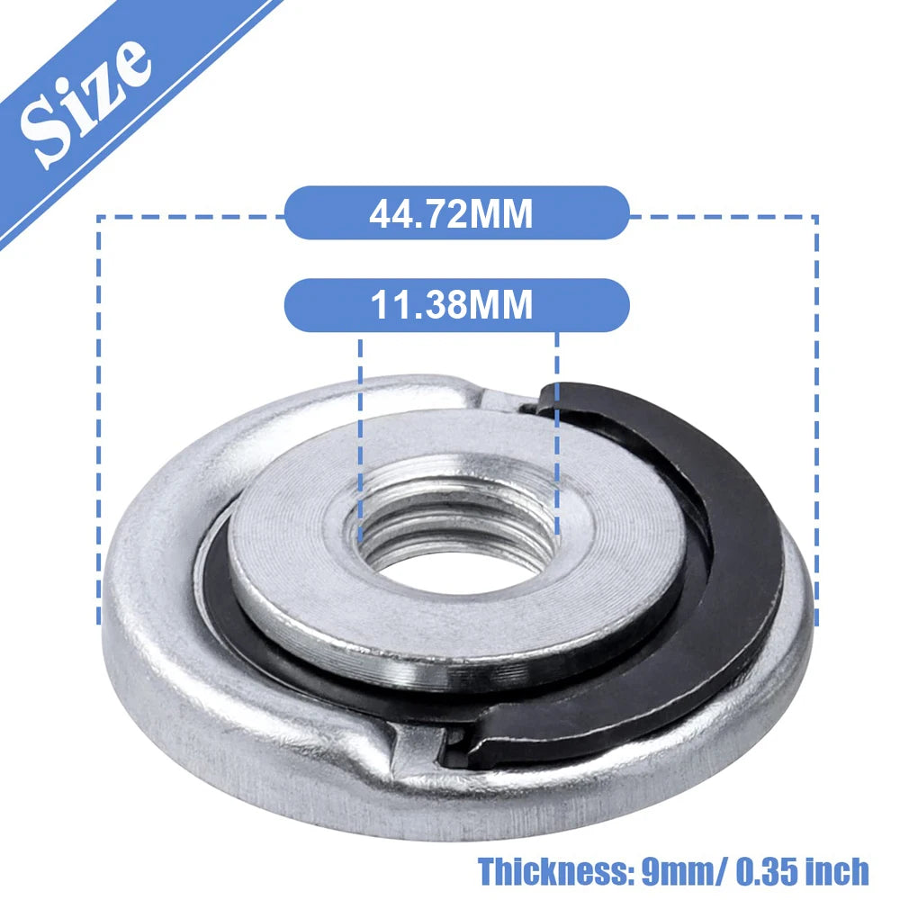 M14 Angle Grinder Quick Release Self-Locking Grinder Pressing Plate Flange Nut Power Chuck for Replacement/Fixing Cutting Discs