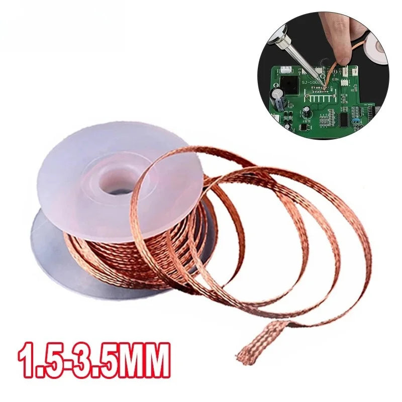 Solder Wire Desoldering Braid Welding Solder Remover Wick Wire Lead Cord Flux BGA Repair Tool